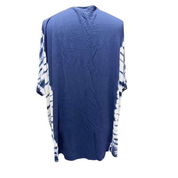 Zenergy by Chico’s Navy Tie-Dye Open Front Cardigan L/XL - Picture 5 of 7